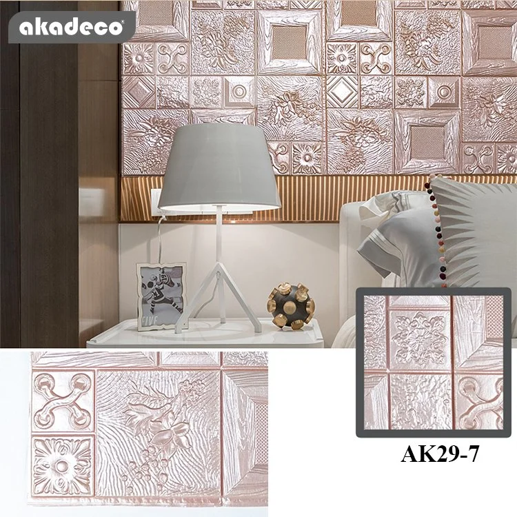 Top Quality|akadeco Textured Mold Proof Wallpaper|Pink Multi Pattern|Foam Wall Stickers|Princess Room|Living Room|Bedroom|70X70cm|OEM