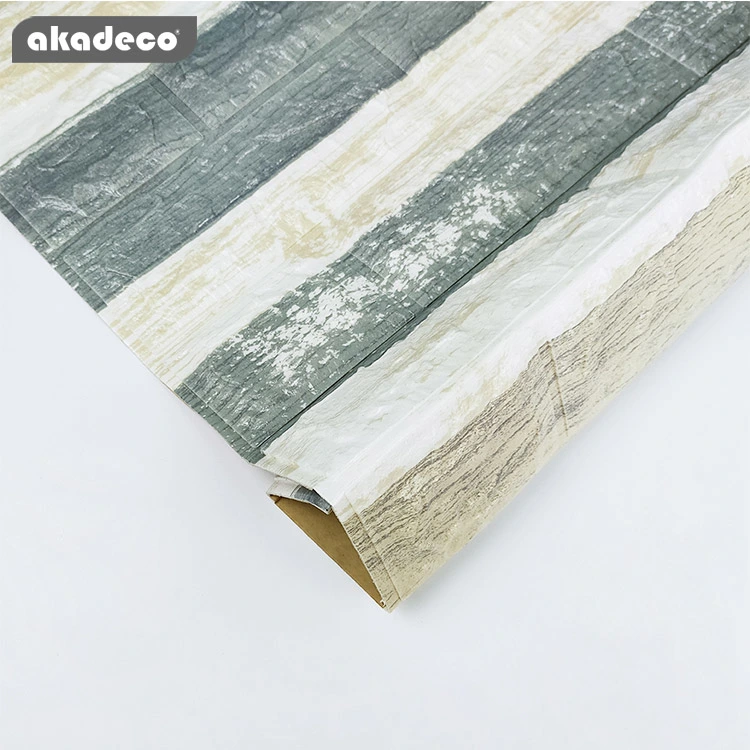 Factory Selling | akadeco Textured Mold Proof Wallpaper | Foam | Striped | Children Room | Embossed Brick | Safety Wallpaper | 0.53m x 10m | OEM