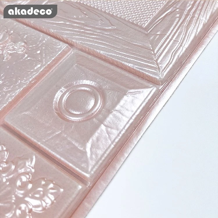 Top Quality|akadeco Textured Mold Proof Wallpaper|Pink Multi Pattern|Foam Wall Stickers|Princess Room|Living Room|Bedroom|70X70cm|OEM