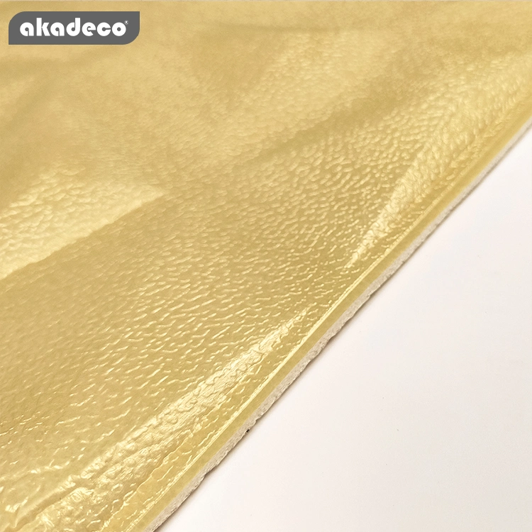 Hot Deal | akadeco Textured Mold Proof Wallpaper | Yellow Diamond Plaid | Raised 3D Relief Design | Living Room | Wall Decoration | 70X70cm | OEM