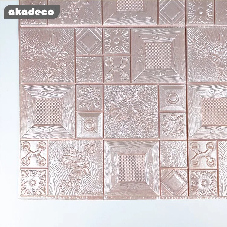 Top Quality|akadeco Textured Mold Proof Wallpaper|Pink Multi Pattern|Foam Wall Stickers|Princess Room|Living Room|Bedroom|70X70cm|OEM