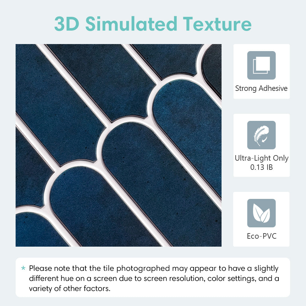 Best Selling | akadeco Fish scale peel and stick backsplash wall tile | PET+PU | Minimalist style | Blue | Kitchen | Wall Decor | 30cm x 30cm | OEM | akadeco abstractpeelstickwallpaper.com