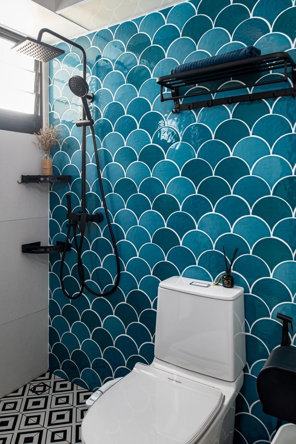 Hot Pick | akadeco Fish scale peel and stick backsplash wall tile | Green | 30.5cm x 30.5cm | OEM | akadeco abstractpeelstickwallpaper.com