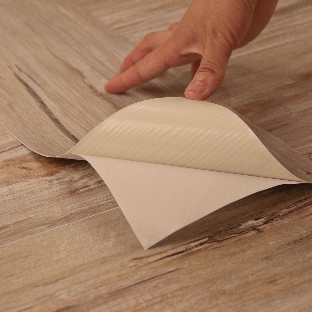 Factory Selling | Textured Mold Proof Floor Tile | PVC | Rustic | Hotel | Brick Pattern | Adhesive Decorative | 15.24cm*91.44cm | OEM