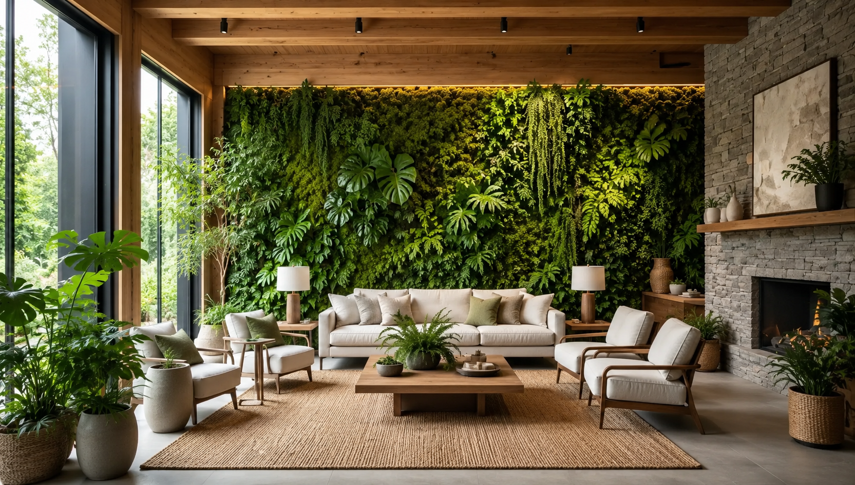 How Does Biophilic Design Transform Modern Interiors Into Healthier Living Spaces? | abstractpeelstickwallpaper.com