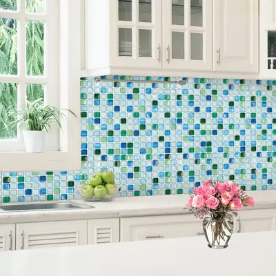Factory Selling | Peel and Stick Backsplash Wall Tile | PU+PVC | Vintage Floral Style | Multicolor | Elegant Home Decor | Kitchen & Bathroom | Removable Tile Backsplash | 25.4cmx25.4cm | OEM | akadeco abstractpeelstickwallpaper.com
