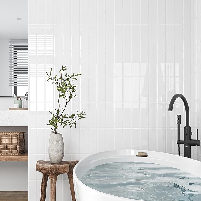 Top Choice|3D Vintage Straight Linear peel and stick backsplash wall tile| Modern Rectangle | White | PU | Bathroom Wall | 25.4cm x 25.4cm | OEM | akadeco abstractpeelstickwallpaper.com