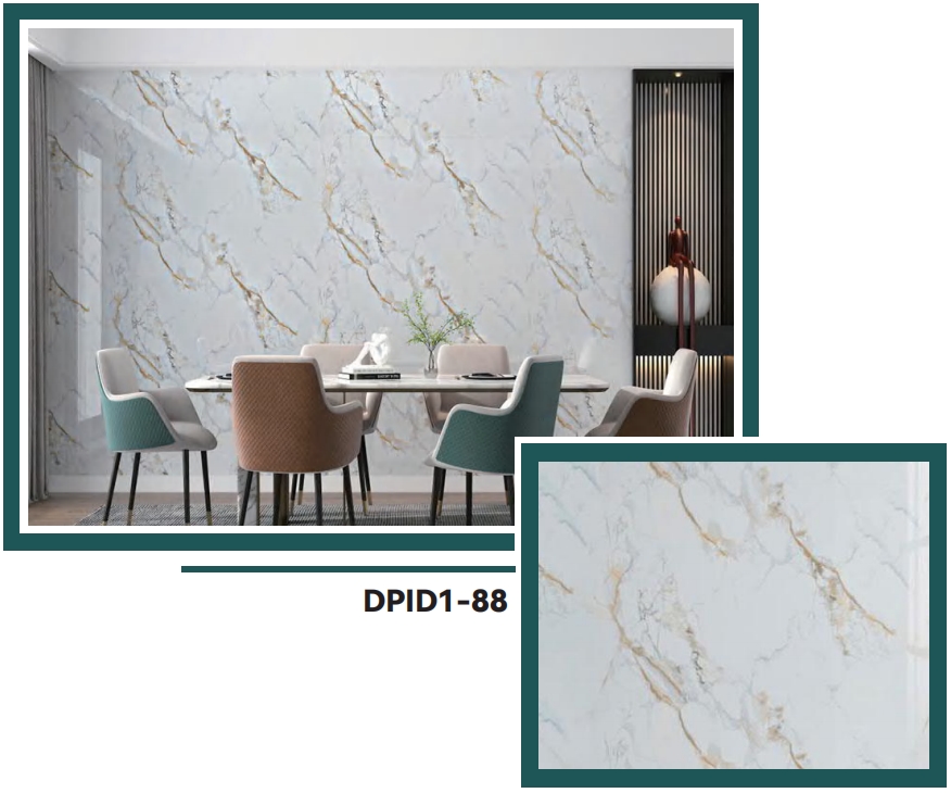 Hot Picks | akadeco Textured Mold Proof Wallpaper | PET+IXPE | Contemporary Style | Residential Use | Marble Pattern | Waterproof | 120cmx280cm | OEM