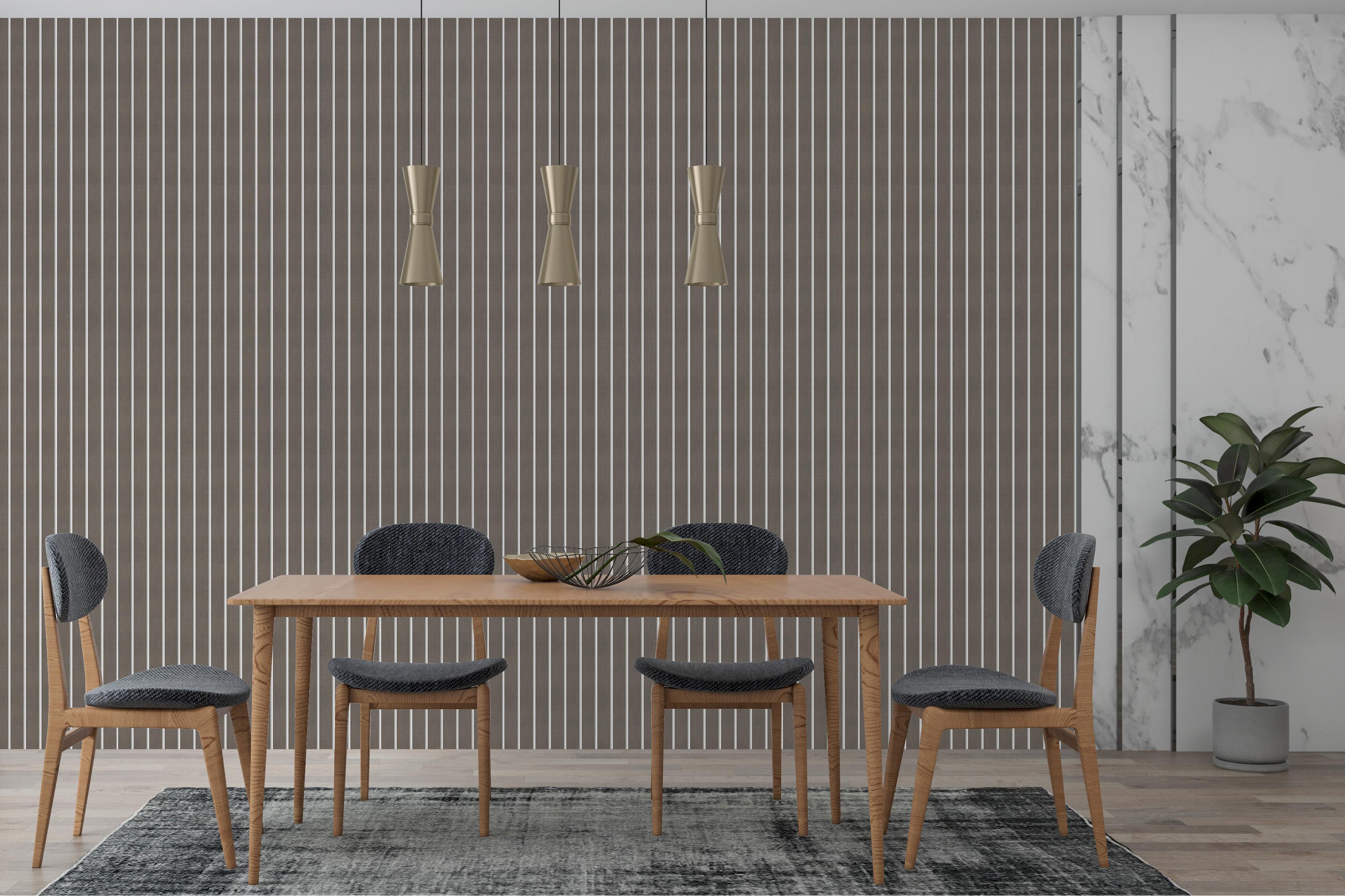 Retail chains | akadeco Slat Design Textured Mold Proof White Foam Wall Sticker|IXPE|Modern style | Wooden | living room|Moisture-resistant|40cm*40cm|OEM abstractpeelstickwallpaper.com