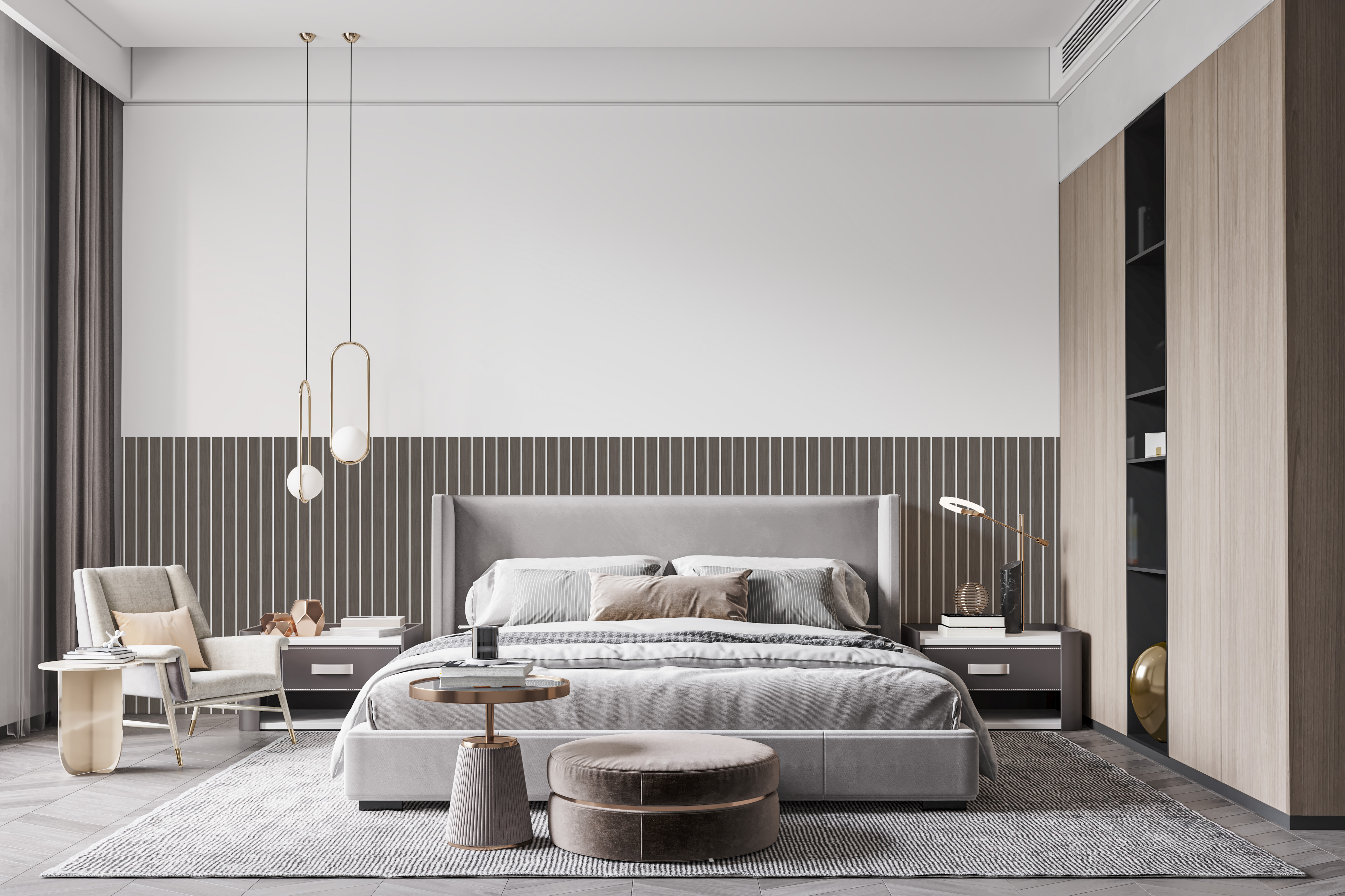 Retail chains | akadeco Slat Design Textured Mold Proof White Foam Wall Sticker|IXPE|Modern style | Wooden | living room|Moisture-resistant|40cm*40cm|OEM abstractpeelstickwallpaper.com