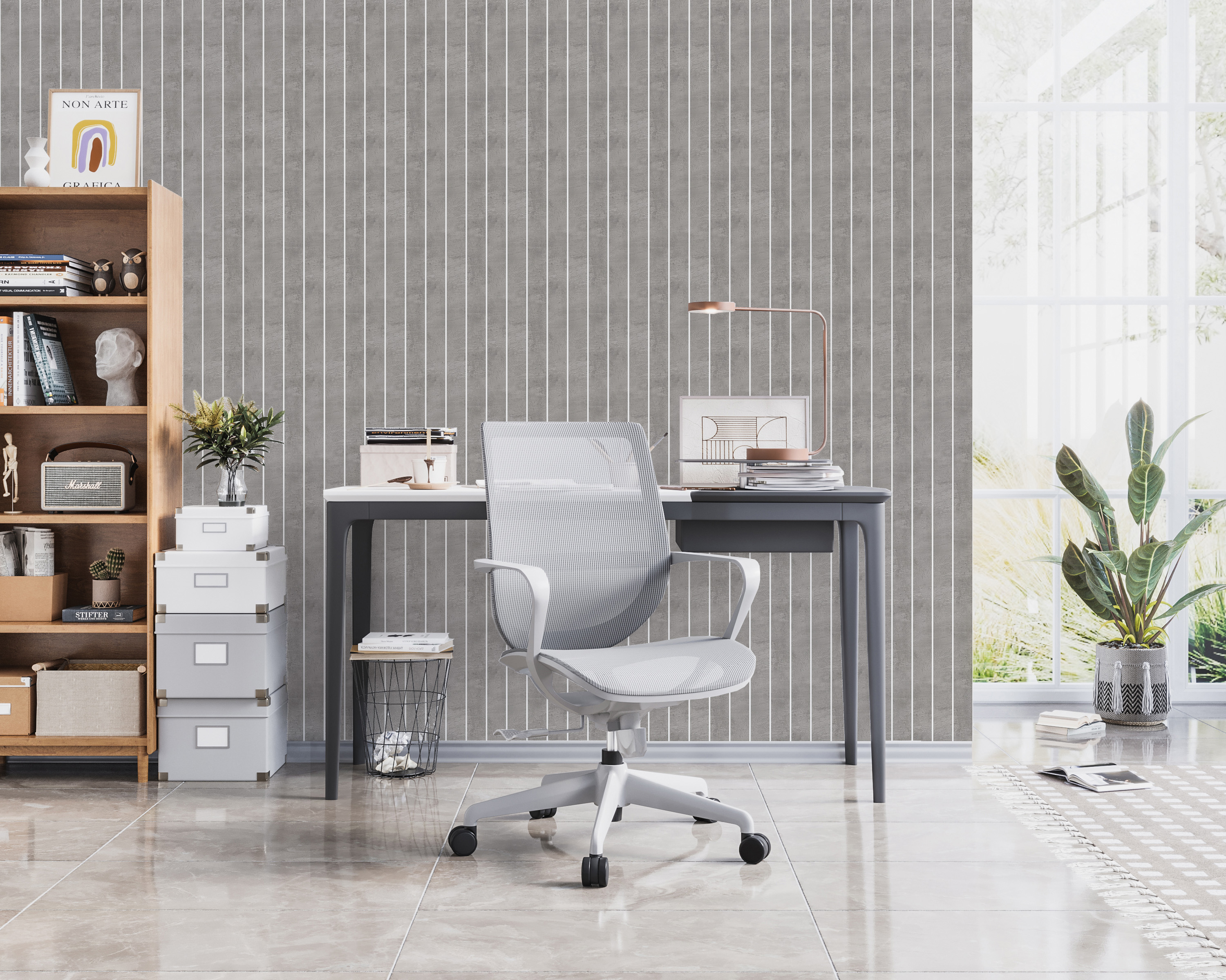 Retail chains | akadeco Slat Design Textured Mold Proof White Foam Wall Sticker|IXPE|Modern style | Wooden | living room|Moisture-resistant|40cm*40cm|OEM abstractpeelstickwallpaper.com