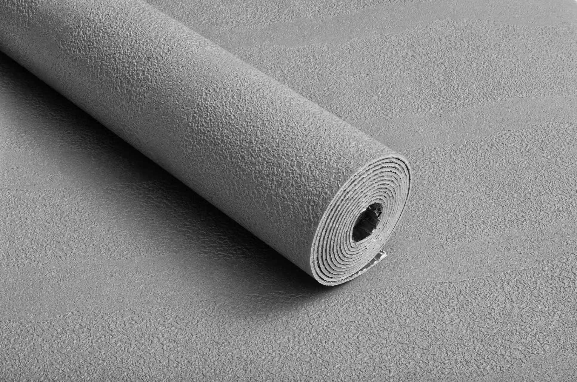 Hot Deal | akadeco Imitate Soft Stone Texture Mold Proof Wallpaper| IXPE | Rammed Earth Texture | Grey | living room|Moisture-resistant|60cm*3m|OEM abstractpeelstickwallpaper.com