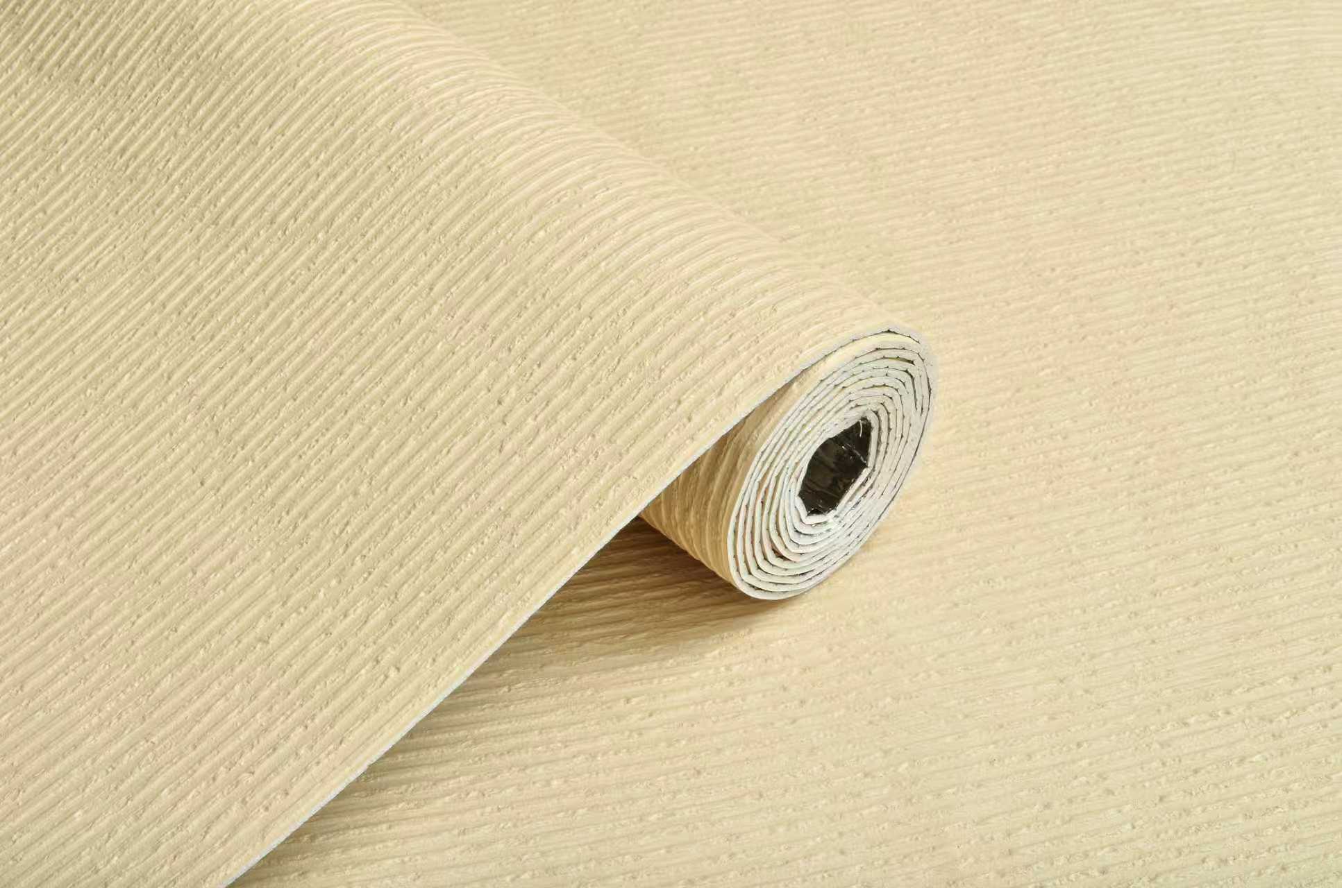 Fast Seller | akadeco Imitate Soft Stone Texture Mold Proof Wallpaper| IXPE | Fluted Texture Effect | Beige | living room|Moisture-resistant|60cm*3m|OEM abstractpeelstickwallpaper.com