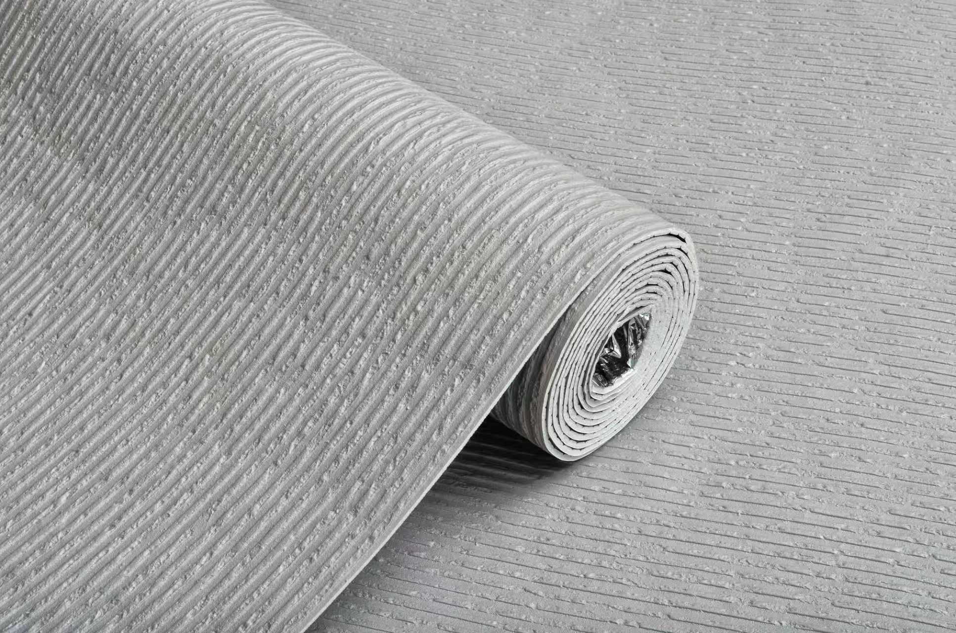 Trending Now | akadeco Imitate Soft Stone Texture Mold Proof Wallpaper| IXPE | Fluted Texture Effect | Grey | living room|Moisture-resistant|60cm*3m|OEM abstractpeelstickwallpaper.com