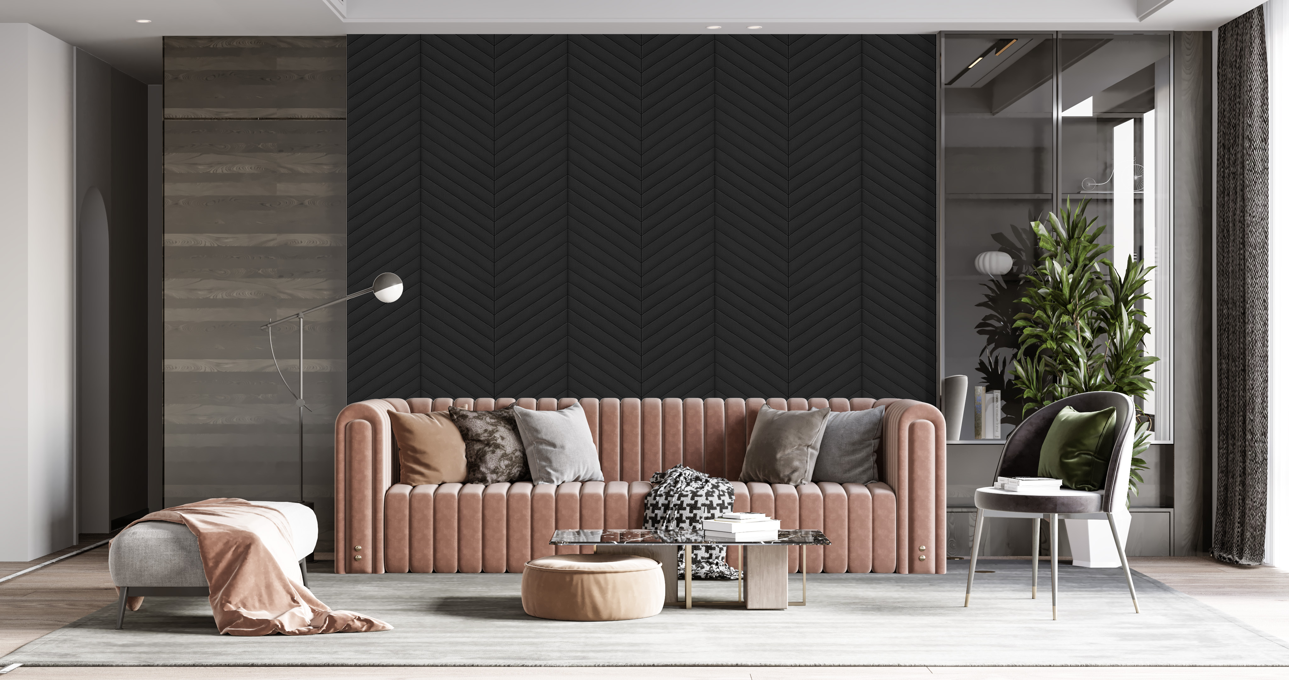 Top Highlight | akadeco Leather Textured Mold Proof Foam Wall Sticker| XPE | Modern style | Herringbone | living room |Moisture-resistant|69cm*290cm|OEM abstractpeelstickwallpaper.com
