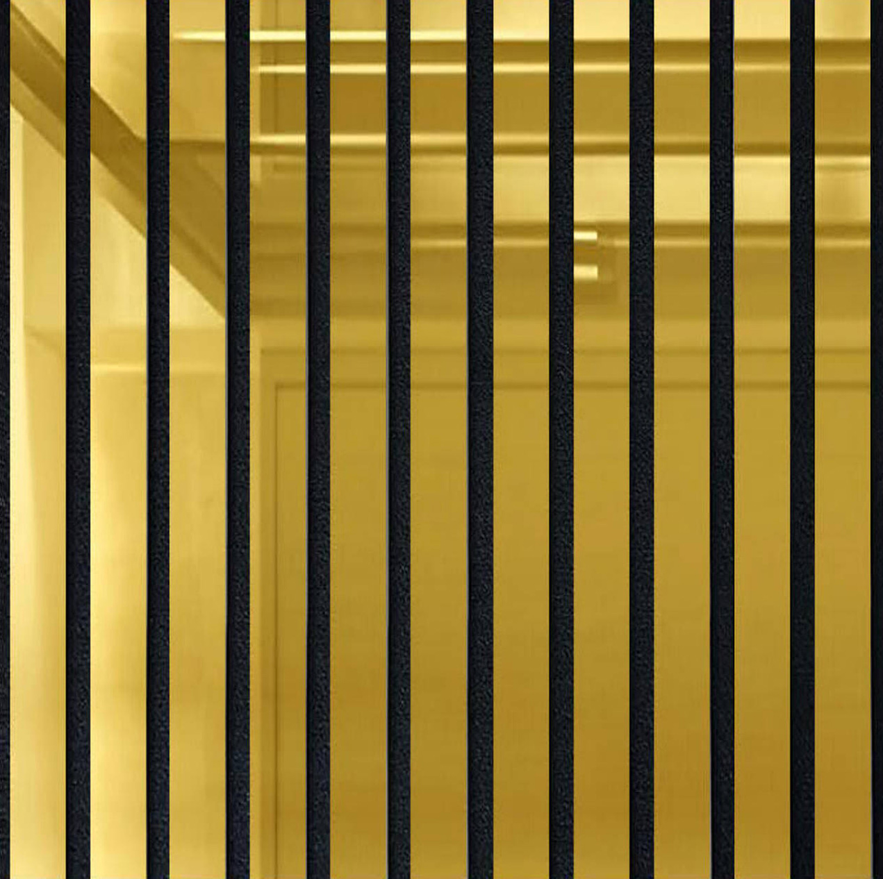 Multi-store | akadeco Slat Design Textured Mold Proof Foam Wall Sticker|XPE|Modern style | Metal | living room|Moisture-resistant|58cm*280cm|OEM abstractpeelstickwallpaper.com