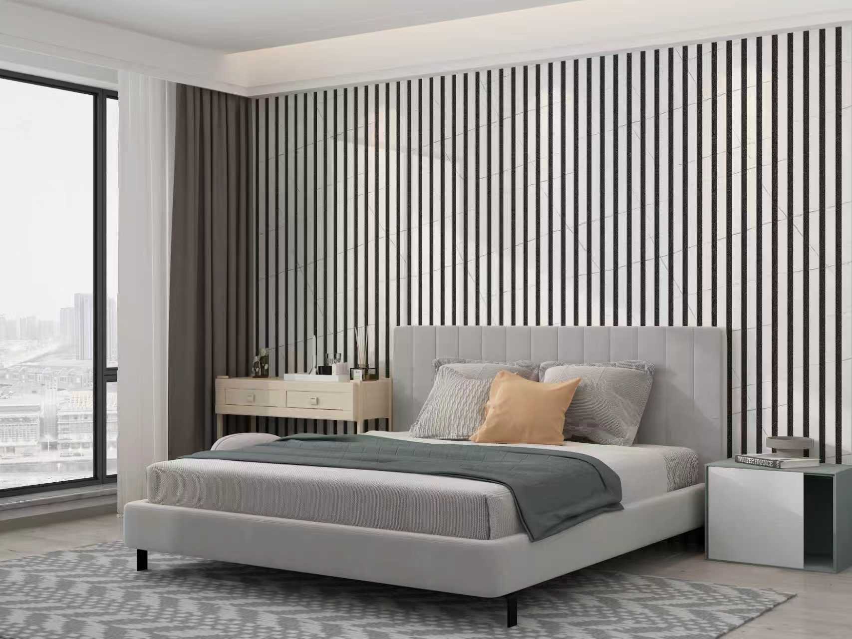 Repeat order | akadeco Slat Design Textured Mold Proof Foam Wall Sticker|XPE|Modern style | Marble | living room|Moisture-resistant|58cm*280cm|OEM abstractpeelstickwallpaper.com