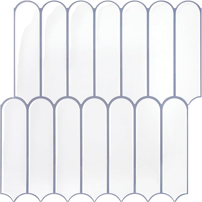 Premium Choice|akadeco Fish scale Mermaid gel tile |PET+PU | Minimalist style|White|Kitchen|Wall Decor|30cm x 30cm| OEM|akadeco abstractpeelstickwallpaper.com