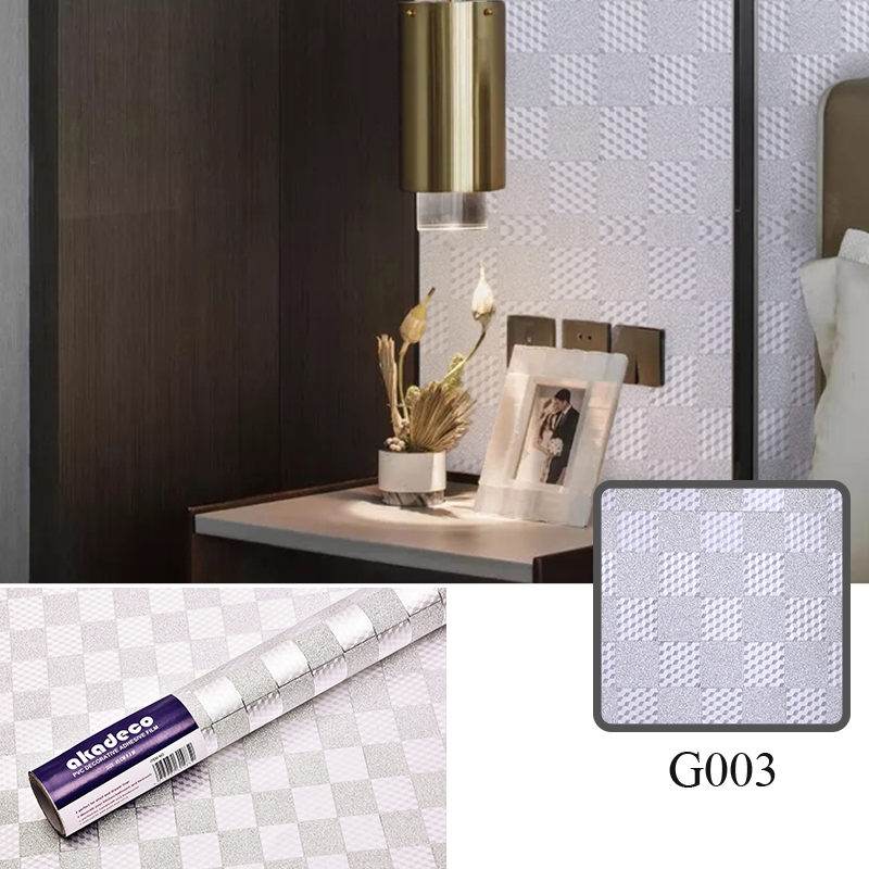 Super Sale | akadeco Textured Mold Proof Wallpaper | Glitter Design | Vinyl | Modern | Living Room | Geometric Pattern | 45cm x 15m | OEM