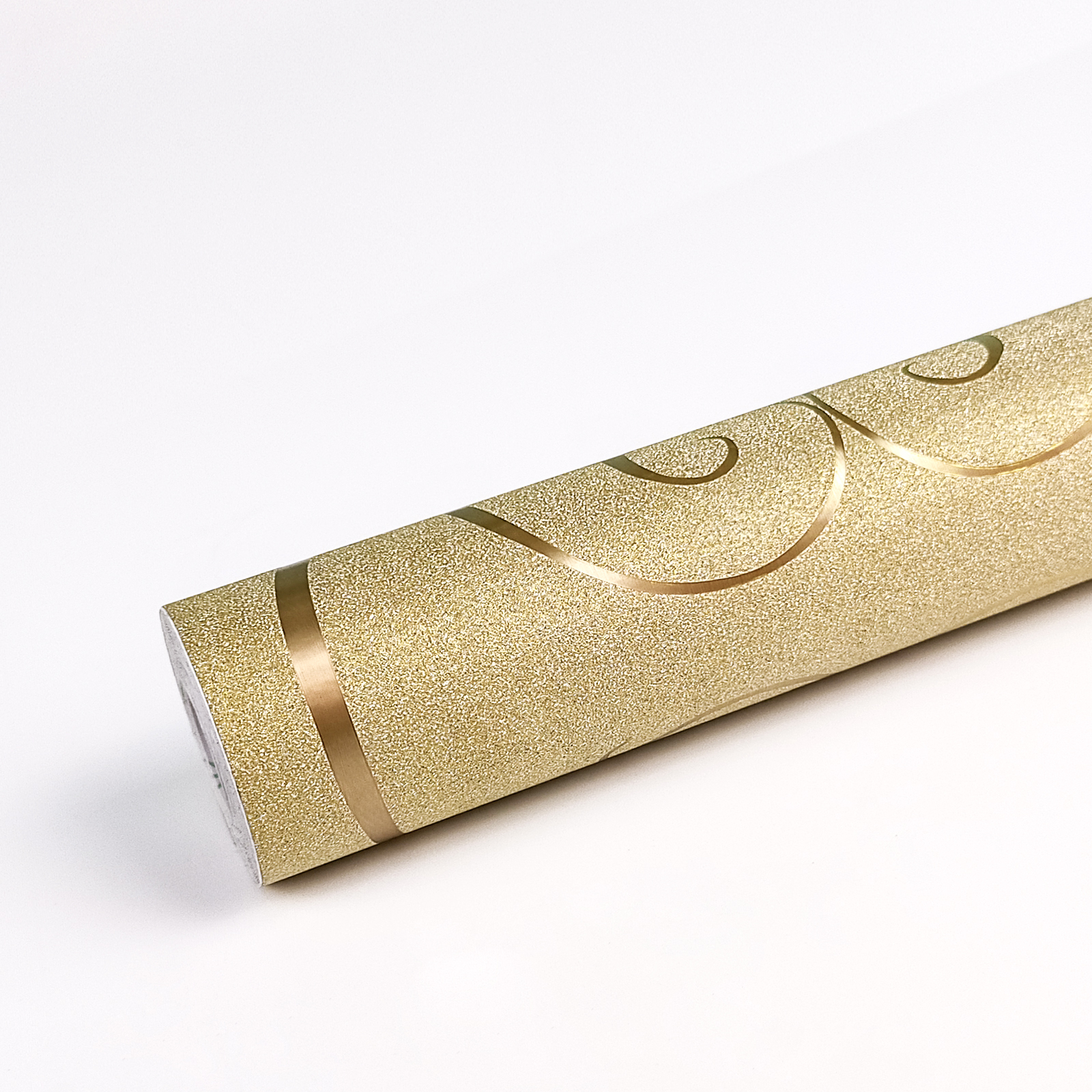 Top Choice | akadeco Textured Mold Proof Wallpaper | Glitter Design | Paper | Minimalist | Office | Striped Pattern | Interior Design | 45cm x 5m | OEM