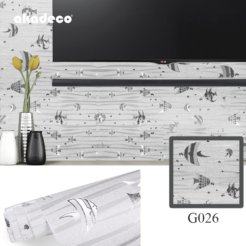 Premium Collection | akadeco Textured Mold Proof Wallpaper | Glitter Design | PVC | Industrial | Kitchen | Abstract Pattern | Interior Design | 45cm x 5m | OEM