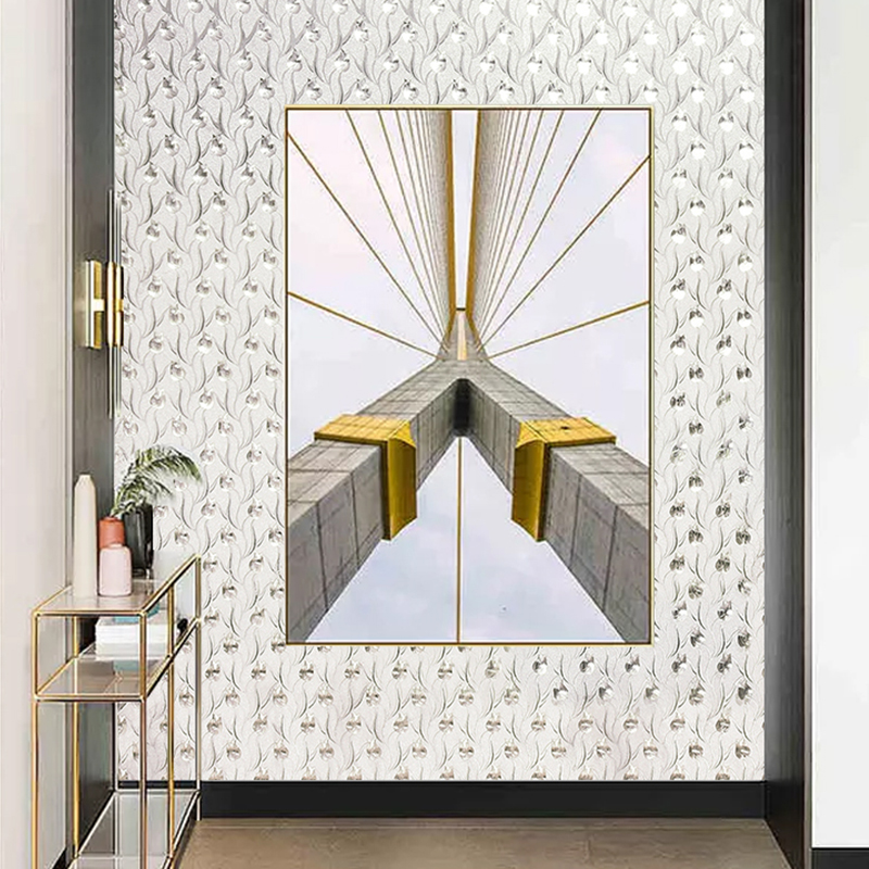 Limited Edition | akadeco Textured Mold Proof Wallpaper | Glitter Design | Bamboo | Zen | Bathroom | Wave Pattern | Interior Design | 45cm x 5m | OEM