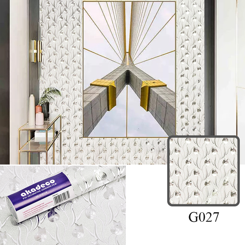 Limited Edition | akadeco Textured Mold Proof Wallpaper | Glitter Design | Bamboo | Zen | Bathroom | Wave Pattern | Interior Design | 45cm x 5m | OEM