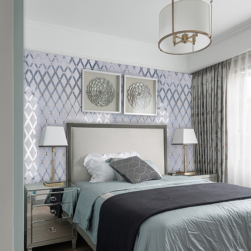 Best Selling | akadeco Textured Mold Proof Wallpaper | Glitter Design | Canvas | Bohemian | Hallway | Chevron Pattern | 45cm x 15m | OEM