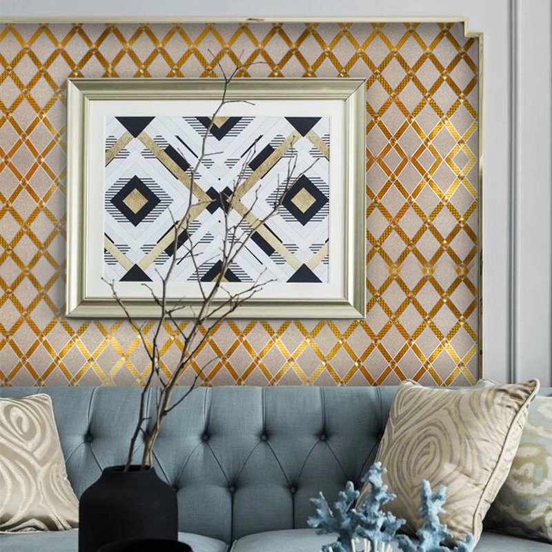 Hot Selling | akadeco Textured Mold Proof Wallpaper | Glitter Design | Vinyl | Modern | Living Room | Geometric Pattern | 45cm x 15m | OEM