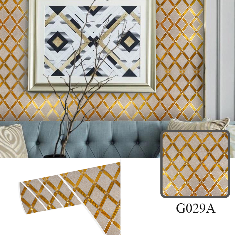 Hot Selling | akadeco Textured Mold Proof Wallpaper | Glitter Design | Vinyl | Modern | Living Room | Geometric Pattern | 45cm x 15m | OEM