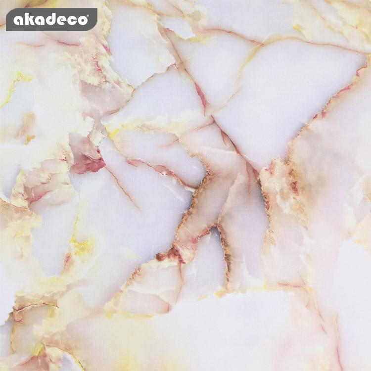 Factory Selling | akadeco Textured Mold Proof Wallpaper | PVC Vinyl | Modern | Kitchen | Marble | Decorative | 45cm x 2m x 0.08mm | OEM