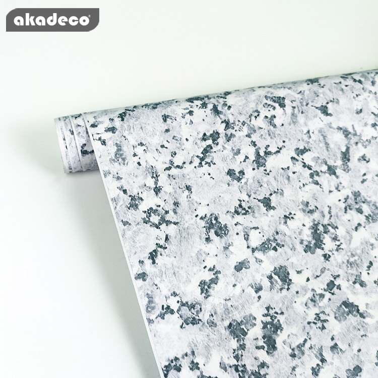 Best Seller | akadeco Textured Mold Proof Wallpaper | PVC Vinyl | Modern | Living Room | Marble | Decorative | 45cm x 2m x 0.08mm | OEM