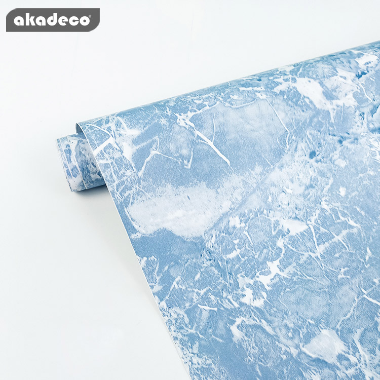 Factory Selling | akadeco Textured Mold Proof Wallpaper | PVC Vinyl | Modern | Living Room | Marble | Decorative | 45cm x 2m x 0.08mm | OEM akadeco abstractpeelstickwallpaper.com