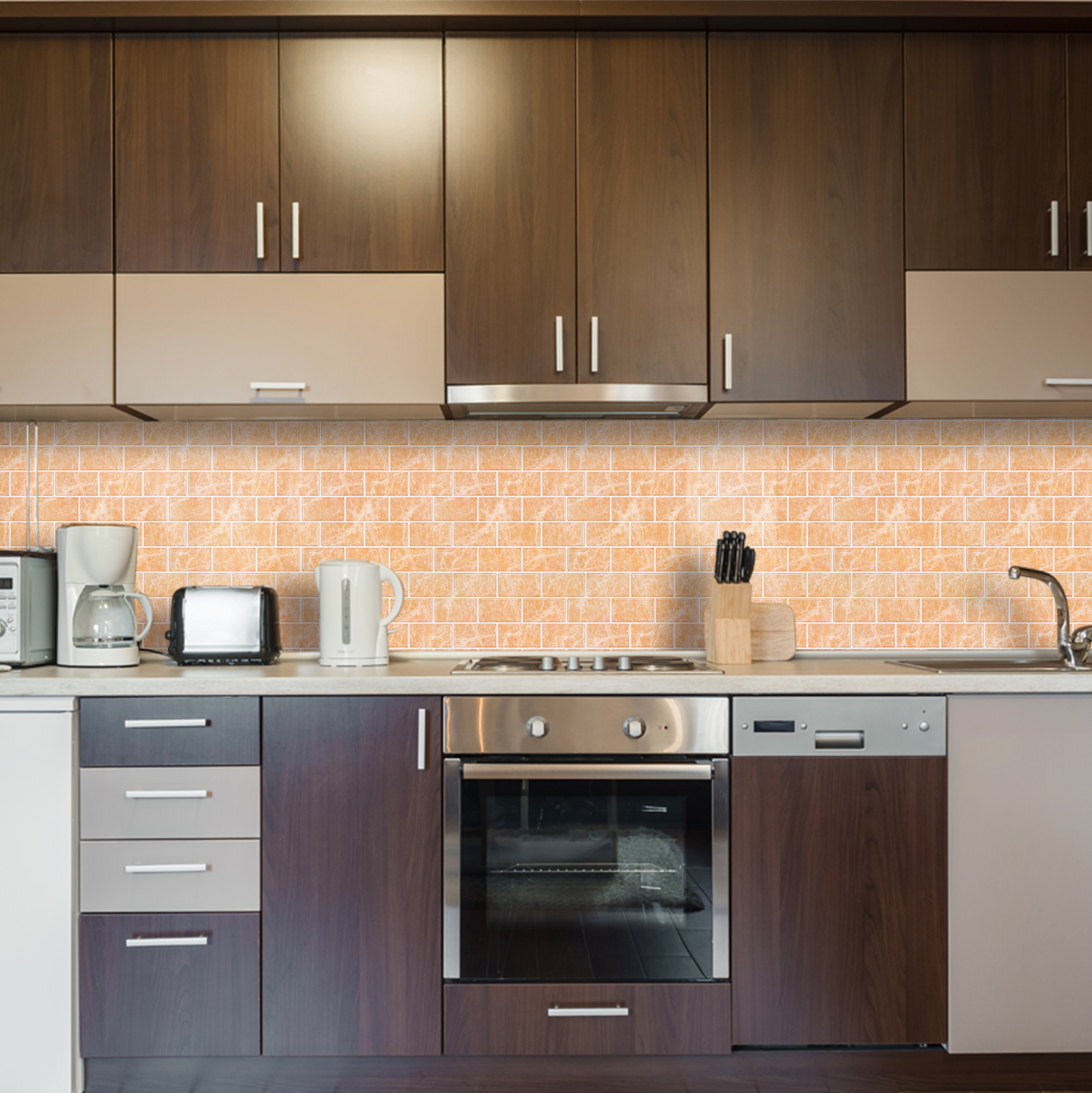 Factory Selling | Peel and Stick Backsplash Wall Tile | PU+PVC | Modern Home Upgrade | Kitchen & Bathroom | Removable Tile Backsplash | 25.4cmx25.4cm | OEM | akadeco abstractpeelstickwallpaper.com
