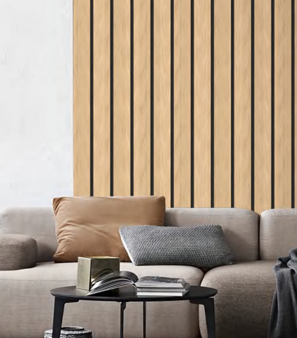 Excellent |  PVC Acoustic Grille Foam Wall Sticker | Burlywood| Living Room Moisture-resistant | Removable Acoustic Grille Foam Sticker | 60cm x 300cm | OEM | akadeco abstractpeelstickwallpaper.co