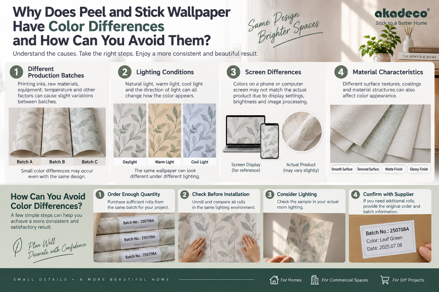 Why Does Peel and Stick Wallpaper Have Color Differences and How Can You Avoid Them? |abstractpeelstickwallpaper.com