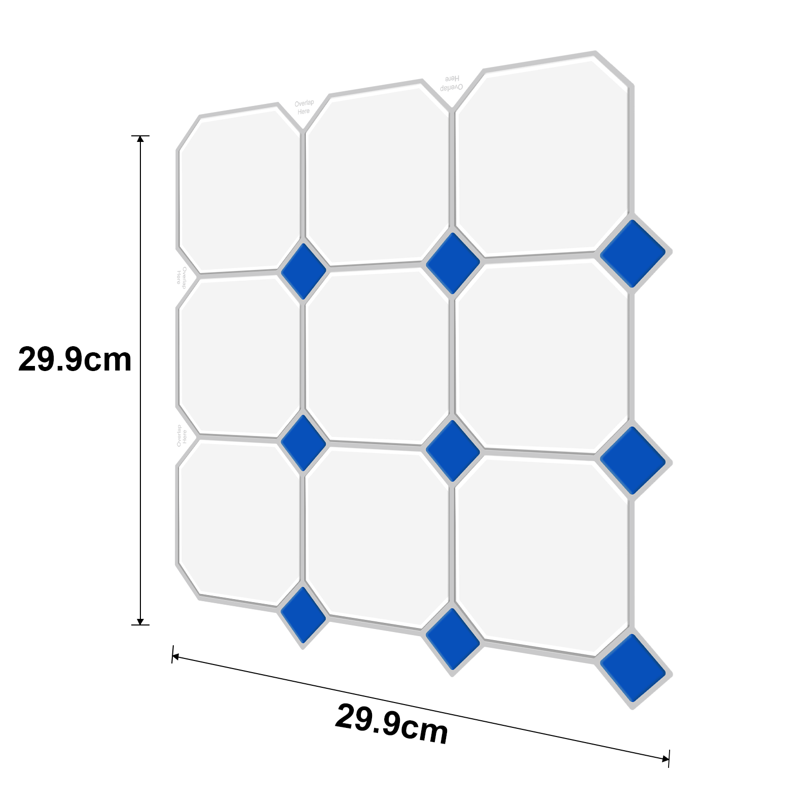 Trendy sales | akadeco peel and stick backsplash wall tile | PET+PU | Modern minimalist | Blue | Kitchen | Wall Decor | Stick-on Backsplash | 30cm x 30cm | OEM | akadeco abstractpeelstickwallpaper.com