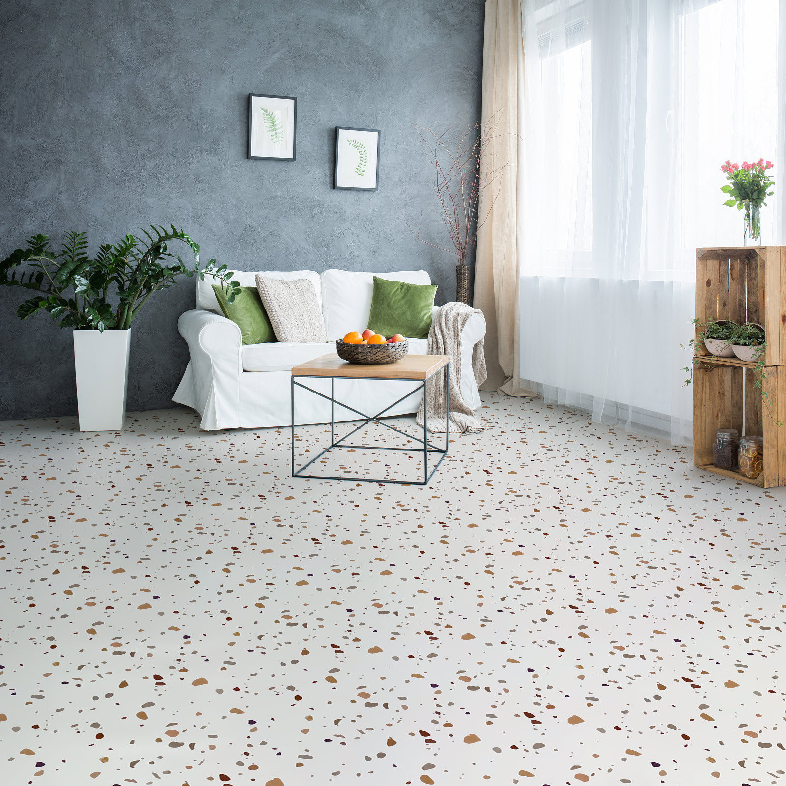 Hot Pick|akadeco Textured Mold Proof Wallpaper|Cotton|Bohemian|Sunroom|Leaf|Wall Art|60x60 Inch|OEM