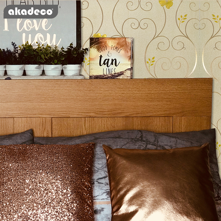 Top Choice | akadeco Textured Mold Proof Wallpaper | Glitter Design | Paper | Minimalist | Office | Striped Pattern | Interior Design | 45cm x 5m | OEM