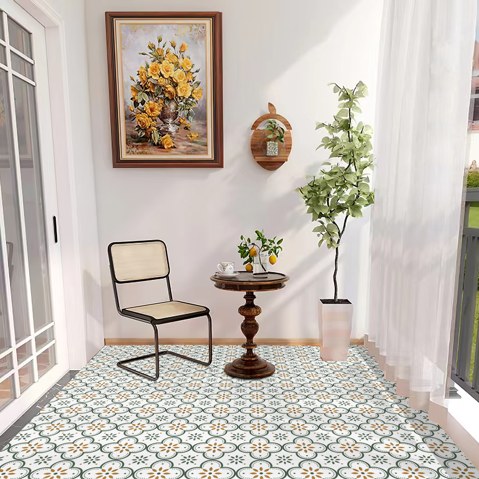 Hot Pick|akadeco Textured Mold Proof Wallpaper|Cotton|Bohemian|Sunroom|Leaf|Wall Art|60x60 Inch|OEM